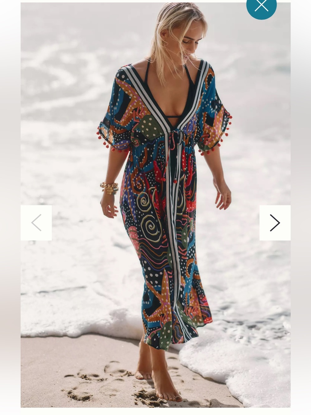 NWT Farm rio size S under sea tassels swim cover up/ kaftan